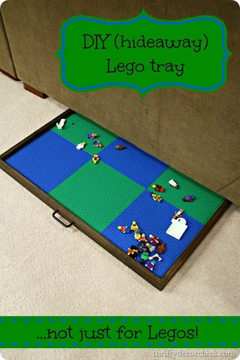 How to Make a DIY Hideaway Lego and Puzzle Tray, Thrifty Decor Chick